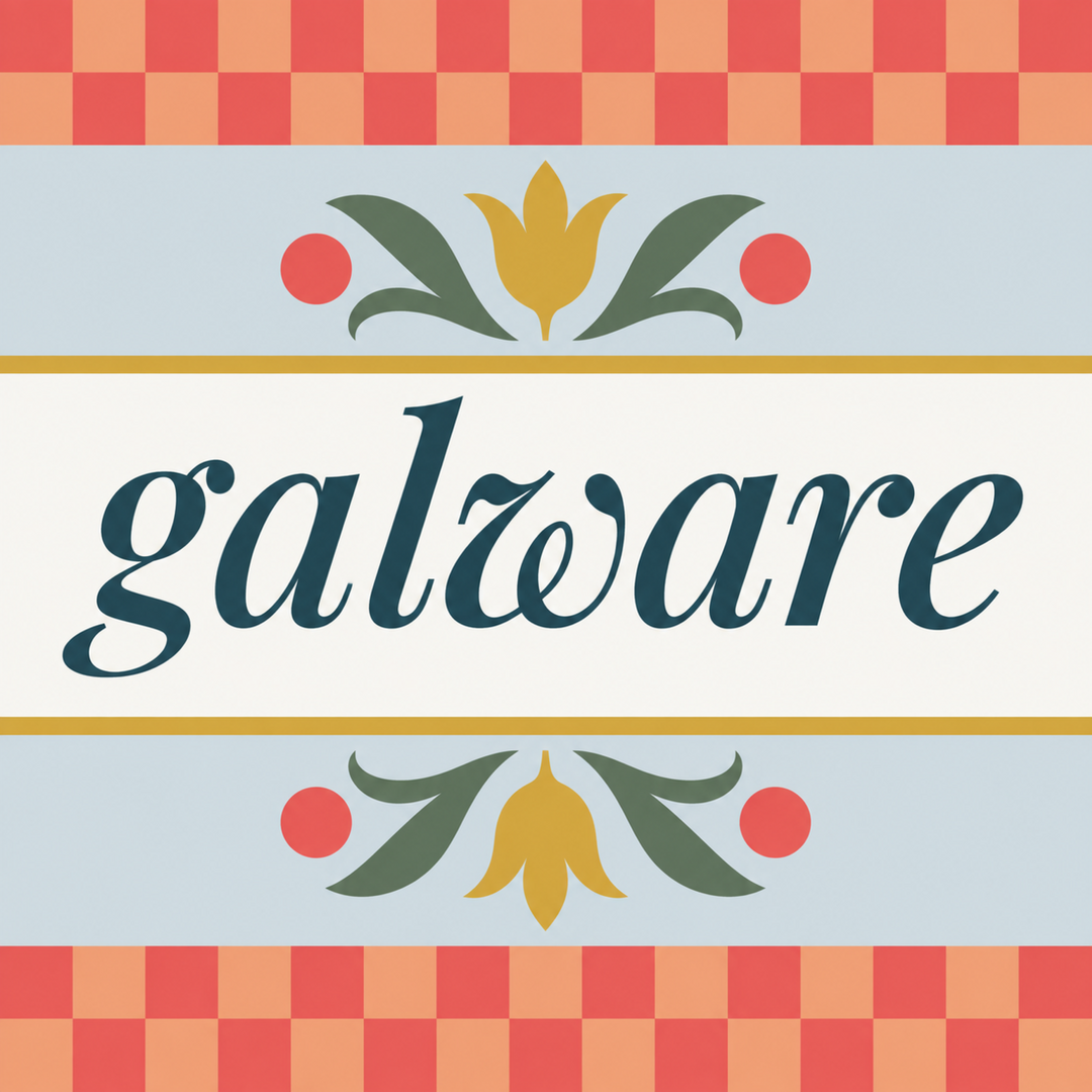 Colorful retro Galware digital gift card