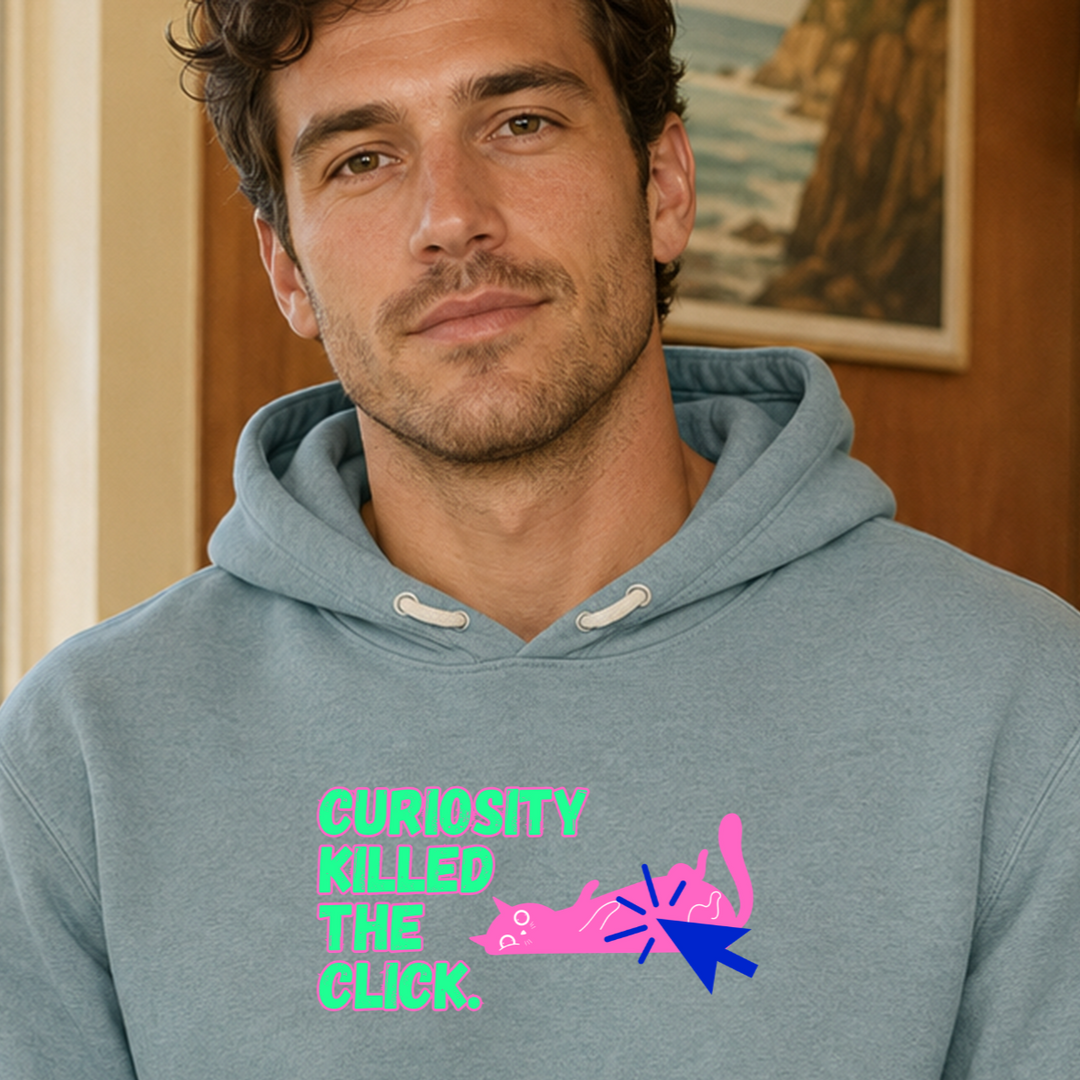 Curiosity Killed The Click | Unisex Sponge Fleece Pullover Hoodie