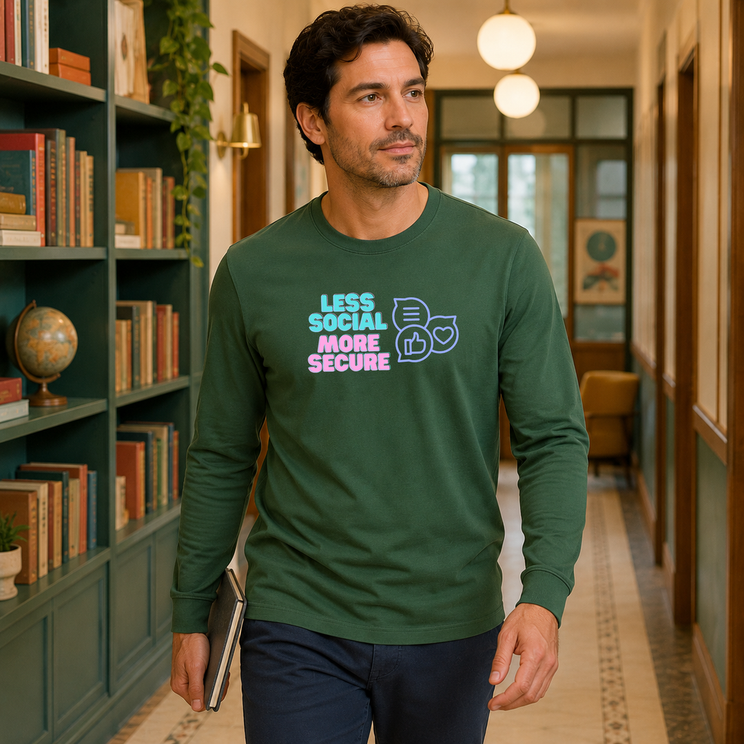Less Social More Secure | Long Sleeve Unisex Tee