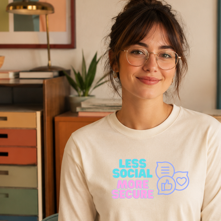 Less Social More Secure | Long Sleeve Unisex Tee
